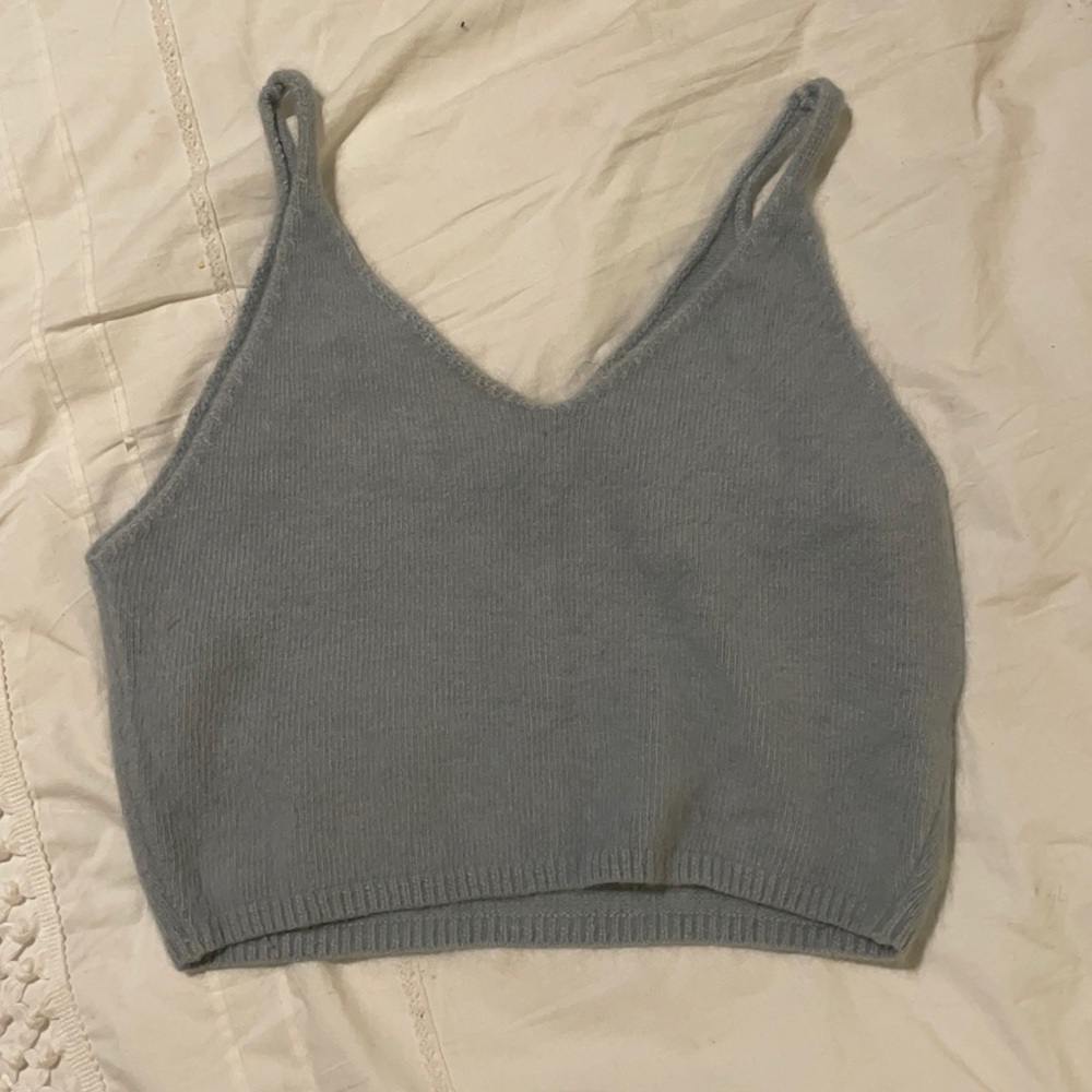 Buttery soft cropped fluffy tank